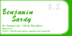 benjamin sardy business card